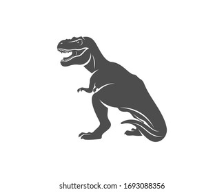 T rex logo design template. vector illustration 