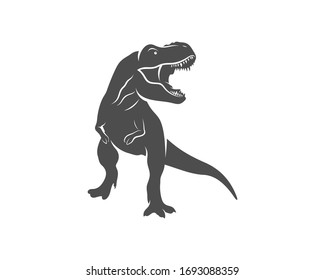 T rex logo design template. vector illustration 