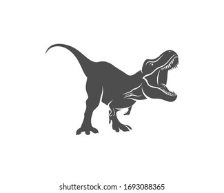 T rex logo design template. vector illustration 