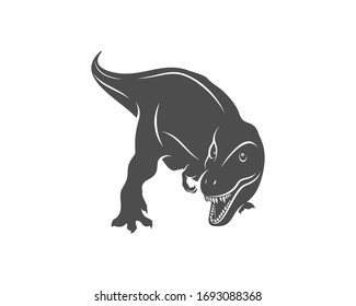 T rex logo design template. vector illustration 