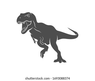 T rex logo design template. vector illustration 