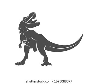 T rex Logo Design Vorlage. Vektorillustration 