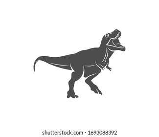 T rex logo design template. vector illustration 