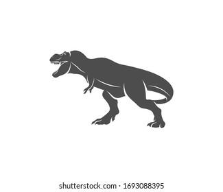 T rex logo design template. vector illustration 