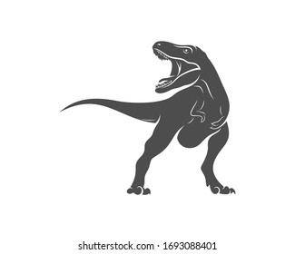 T rex logo design template. vector illustration 