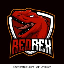 t rex mascot for sports and esports logo