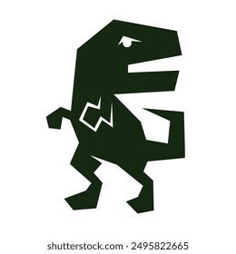 T rex minimal logo icon vector illustration