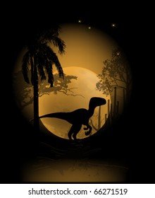 t rex in the night