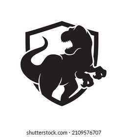 T Rex Shield Logo Design Element