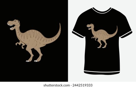 T Rex T shirt design - vector art - Print - animel - T shirt design template 