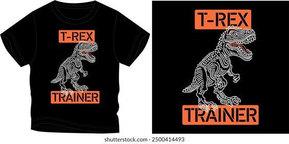 t rex shirt graphic design vector illustration 