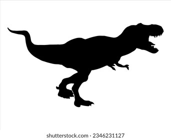 T rex silhouette vector art wild animal