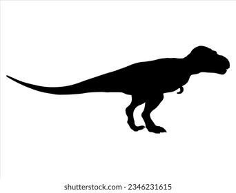 T rex silhouette vector art wild animal