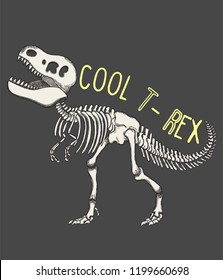 t rex skeleton vector illustration