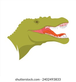 T Rex Tyrannosaurus Colorful Cartoon Head Vector