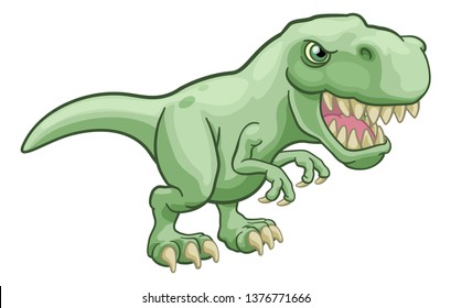 A T Rex Tyrannosaurus dinosaur cartoon character