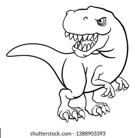 A T Rex Tyrannosaurus dinosaur cartoon character