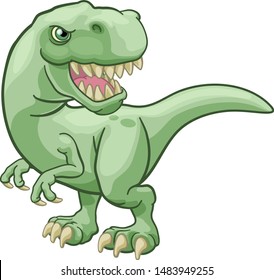 A T Rex Tyrannosaurus dinosaur cartoon character