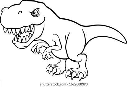 A T Rex Tyrannosaurus dinosaur cartoon character