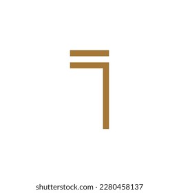 T Rune vector logotype, icon