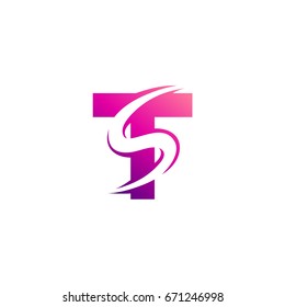 T And S Initial Logo Template