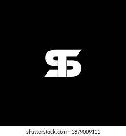 T S-Buchstaben Logo abstraktes Design auf schwarzem Hintergrund. TS Monogramm