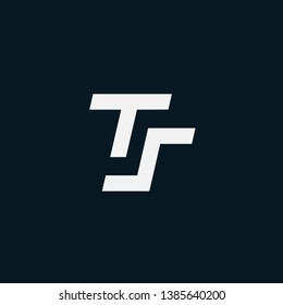 T and S letter monogram, clean, simple and modern logo icon
