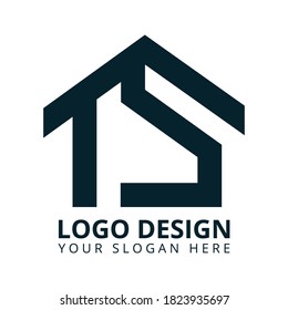 Vector de diseño de logotipo profesional de la letra T S