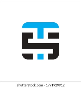 T S logo design vector sign