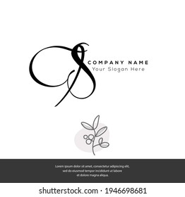 T S TS Initial letter handwriting and signature logo. Beauty vector initial logo .Fashion, boutique, floral and botanical	