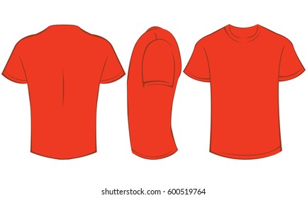 Set Colorful Tshirt Front Back View Stock Vector (Royalty Free) 1081660745