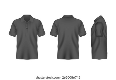 t shirt 3d polo black template t shirt 3d polo black template