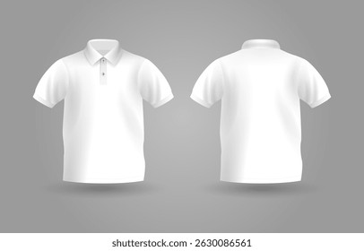 T SHIRT 3D POLO White Template Mockup T SHIRT 3D POLO White Template Mockup