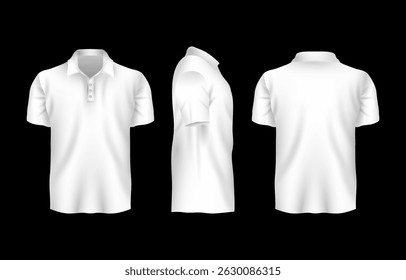 t shirt 3d polo white-template t shirt 3d polo white-template
