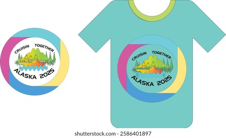 T shirt, Alaska travelling , cruising together , Travelling together, Travelling t shirt logo 