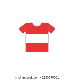  t shirt Austria icon flat style design. t shirt Austria vector illustration. isolated on white background.