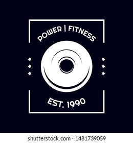 T shirt barbell weights design gym sport vector illustration template.