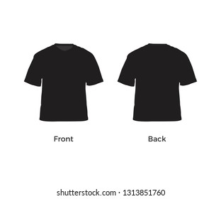T Shirt Black Blank Vector. T Shirt Black Blank Vector. blank t shirt template. black t-shirt vector.