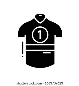 T shirt black icon, concept illustration, vector flat symbol, glyph sign.