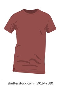 t shirt brown realistic vector illustration isolated