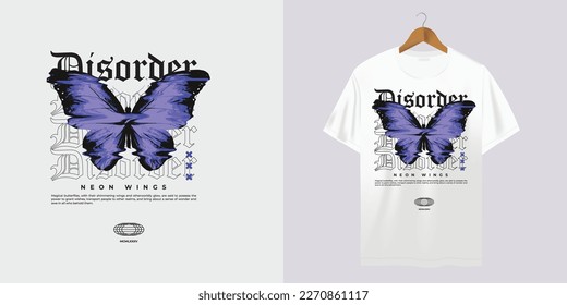 t shirt with butterfly print