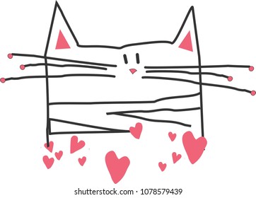 t shirt cat heart