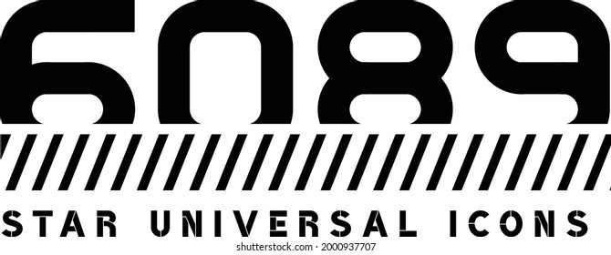 T shirt chest print vector design. Univarsal number of 6089.