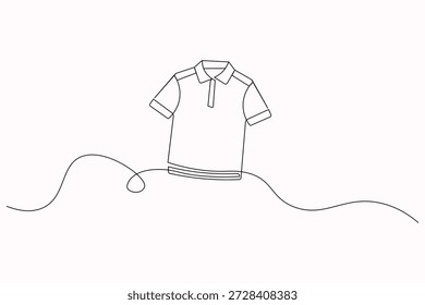 T shirt clean minimal continuous line illustration