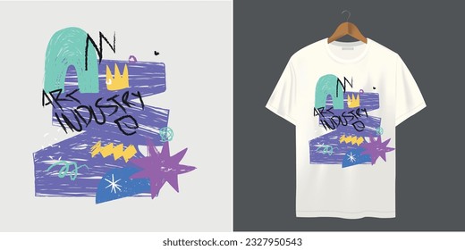 t shirt with color print