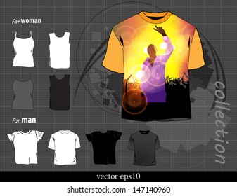 t shirt. Concert concept. Vector