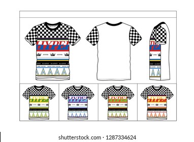 t shirt Crewneck hyper slogan  Abstract Slogan Design Template - Vector