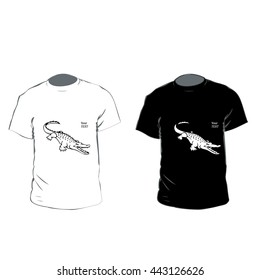 t shirt with crocodile logo