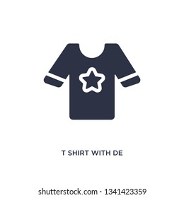 t shirt with de isolated icon. Simple element illustration from clothes concept. t shirt with de editable logo symbol design on white background. Can be use for web and mobile.