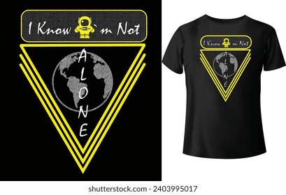 t shirt denim design not alone